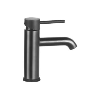 Basin Mixer Tap Faucet Matte Black 5 Star WELS 35mm Cartridge Stainless Hoses