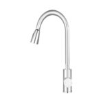 Pull Out Kitchen Mixer Tap 360° Swivel 5 Star WELS 5L/M Gooseneck Silver