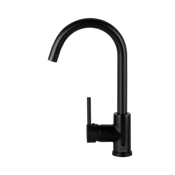 Kitchen Mixer Tap 360° Swivel 4 Star WELS Matte Black 35mm Cartridge