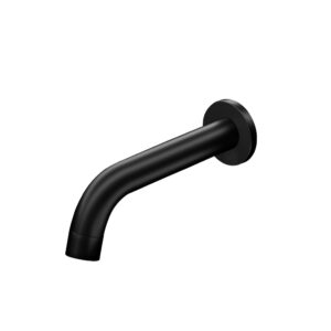 Wall Mounted Bathroom Spout Tap Matte Black Solid Brass WaterMark Approved 24mm