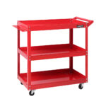 3 Tier Steel Tool Cart Trolley Mechanic Storage Organizer Red 150kg Capacity