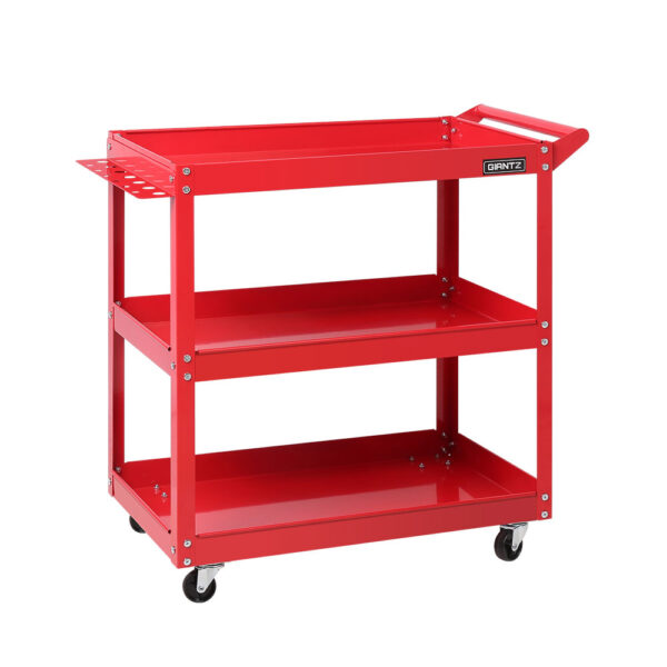 3 Tier Steel Tool Cart Trolley Mechanic Storage Organizer Red 150kg Capacity