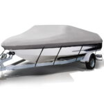 Trailerable Boat Cover 16 18.5ft 600D UV Mildew Resistant with Straps & Bag