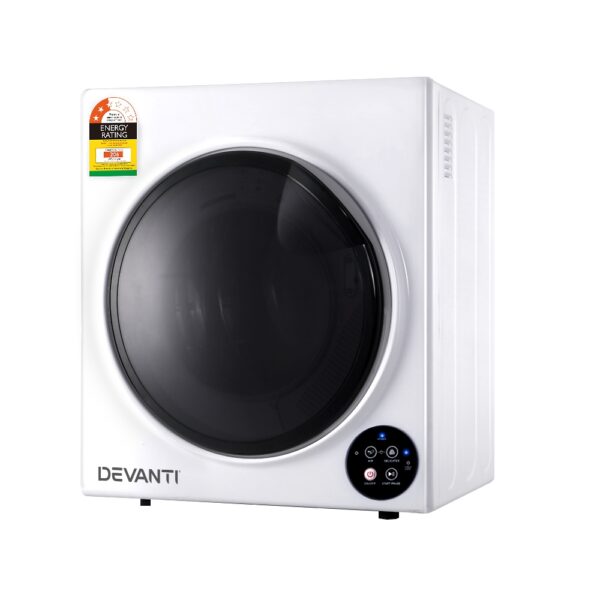 Tumble Dryer 5kg Fully Automatic Humidity Sensor Wall Mountable White Vented