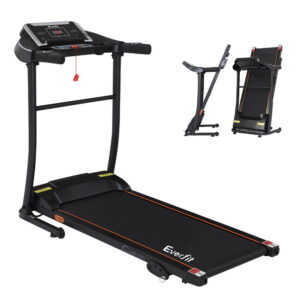 Electric Treadmill 400mm Belt 12 Programs 3 Level Incline Home Gym Fitness