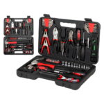 70pc Hand Tool Kit Set Carbon Steel Non Slip Grip Home Auto Repair w/Case 13kg