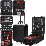 Mechanics Tool Kit Trolley 816pc Chrome Vanadium Portable Case with Wheels BK