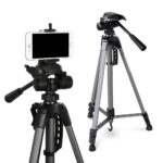 Professional Tripod Stand DSLR Smartphone Adjustable 55 145cm Aluminum Light