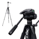 Professional Tripod Stand DSLR Camera 160cm Adjustable Lightweight Black