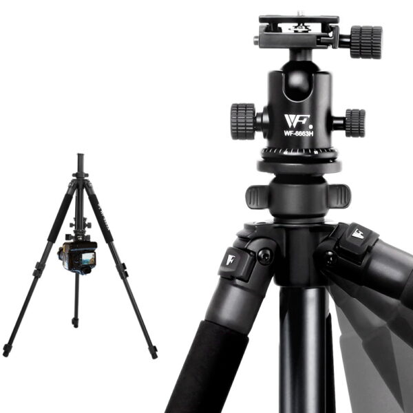 Professional Camera Tripod Stand DSLR Adjustable 64 173cm Magnesium Alloy