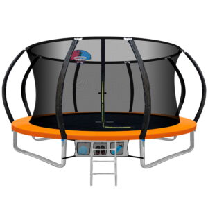 12FT Trampoline with Basketball Hoop Safety Net Pad Outdoor Kids Gift 150kg Limit