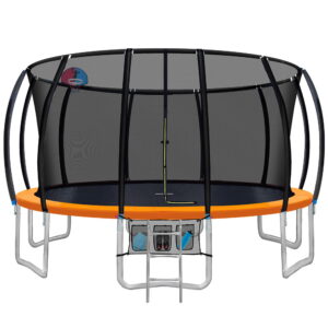 16FT Trampoline with Basketball Hoop Safety Net Pad Outdoor Kids Gift 150kg Capacity