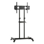 Mobile TV Stand Cart Adjustable Height 23 65 Screens VESA Mount 40kg Capacity