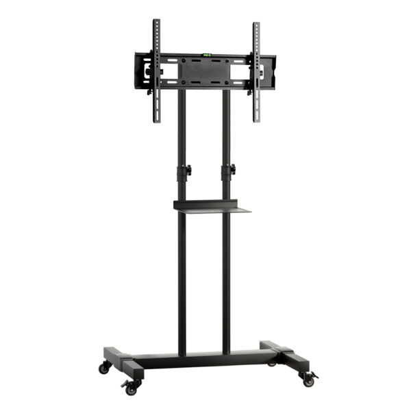 Mobile TV Stand Cart Adjustable Height 23 65 Screens VESA Mount 40kg Capacity