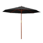 Outdoor Cantilever Umbrella  UV50+ Water Resistant Polyester Black Patio