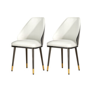 Dining Chairs Set of 2 Wooden Frame PU Leather Padded Cafe Kitchen 150kg Capacity