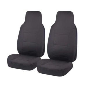 Seat Covers for  HI ACE TRH-KDH SERIES 03/2005 - 01/2019 LWB SINGLE / CREW CAB / COMMUTER BUS FRONT 2X HIGH BUCKETS CHARCOAL ALL TERRAIN