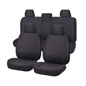 Seat Covers for  HILUX 08/2015 - ON DUAL CAB UTILITY FR 40/60 SPLIT BASE WITH A/REST CHARCOAL ALL TERRAIN