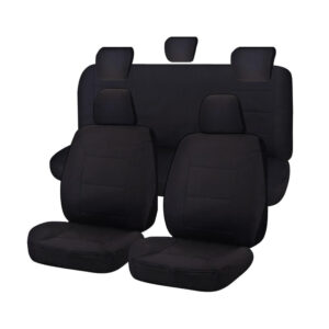 Seat Covers for  HILUX SR - SR5 4X4 KUN26R - GGN25R 04/2005 - 06/2015 S DUAL CAB UTILITY FR BLACK ALL TERRAIN