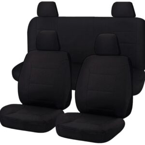 Seat Covers for NISSAN NAVARA D40 01/2006 - 02/2015 DUAL CAB UTILITY FR BLACK ALL TERRAIN