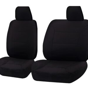 Seat Covers for MAZDA BT-50 B22P/Q-B32P/Q UP SERIES 10/2011 ? 2015 SINGLE CAB CHASSIS FRONT BUCKET + _ BENCH BLACK CHALLENGER