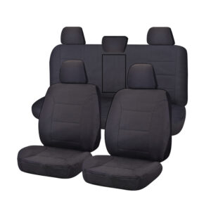 Seat Covers for  HILUX 08/2015 - ON DUAL CAB UTILITY FR 40/60 SPLIT BASE WITH A/REST CHARCOAL CHALLENGER