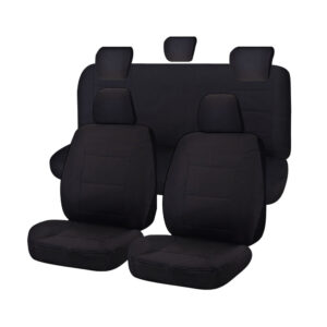 Seat Covers for  HILUX SR - SR5 4X4 KUN26R - GGN25R 04/2005 - 06/2015 S DUAL CAB UTILITY FR BLACK CHALLENGER