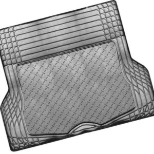 ALUMINIUM LOOK 1-Piece Boot Mat - CARBON [Rubber/Aluminium Look]