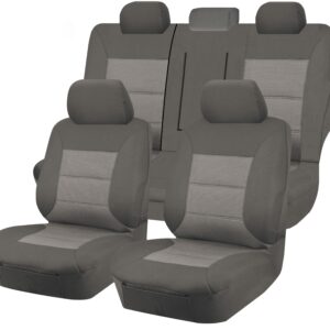 Seat Covers for  HIACE CREW VAN LWB 02/2019 -ON 2 ROWS PREMIUM GREY