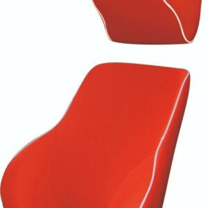 Red Memory Foam Lumbar Back & Neck Pillow Support Back Cushion Office Car Seat