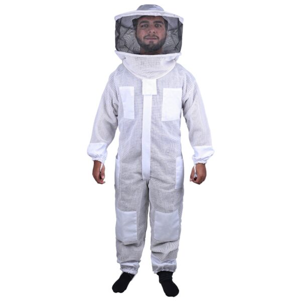 Beekeeping Bee Full Suit 3 Layer Mesh Ultra Cool Ventilated Round Head Beekeeping Protective Gear SIZE 4XL