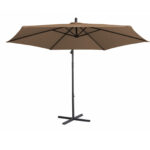 Milano  Outdoor Umbrella Cantilever With Protective Cover Patio Garden Shade - Latte