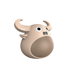 Bluetooth Animal Face Speaker Portable Wireless Stereo Sound - Khaki