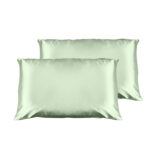 Luxury Satin Pillowcase Twin Pack Size With Gift Box Luxury - Sage Green