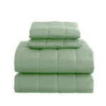 Coverlet Set Bedspread Soft Touch Easy Care Breathable 3 Piece Set - Queen - Sage