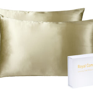 Mulberry Soft Silk Hypoallergenic Pillowcase Twin Pack 51 x 76cm - Champagne