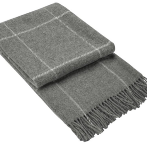 Brighton Throw - 100% NZ Wool - Grey Striped