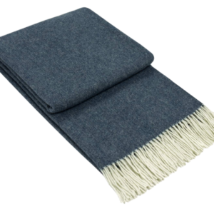 Kensington Throw - 10% Cashmere/ 90% Super Fine Merino Wool - Navy