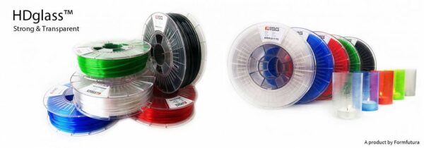 PETG Filament HDglass 1.75mm See Through Red 750 gram 3D Printer Filament