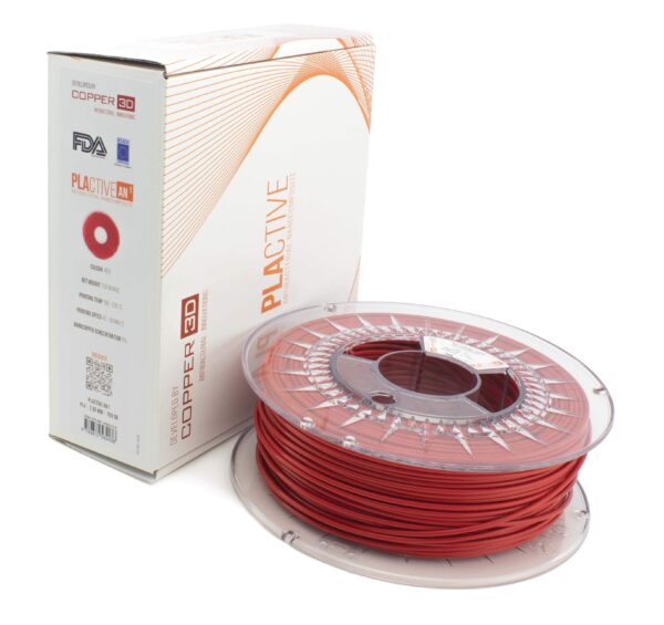 PLA Filament Copper 3D  - Innovative Antibacterial 1.75mm 50gram Classic Red Color 3D Printer Filament