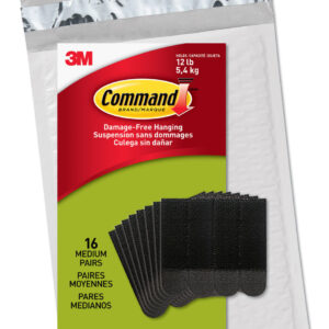 Command PH204BLK-16NA Value Pack Picture Hanging Strips  Medium  Black