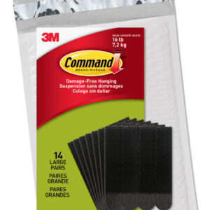 Command Large Picture Hanging Strips Value Pack  14 Pairs  Black  PH206BLK-14NA