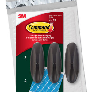 Command Outdoor Metallic Bronze Value Pack  3 Hooks and 4 Strips  AW083BZ-3NA