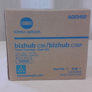 BIZHUB C25P C35/C35P TNP22 CYAN TONER - 6K