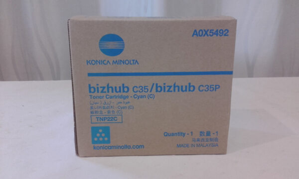 BIZHUB C25P C35/C35P TNP22 CYAN TONER - 6K