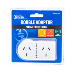 . Double Adaptor - Flat Right + Surge Protection