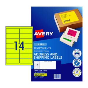 LaserLabel Yl L7163F Y14Up Pack of 25