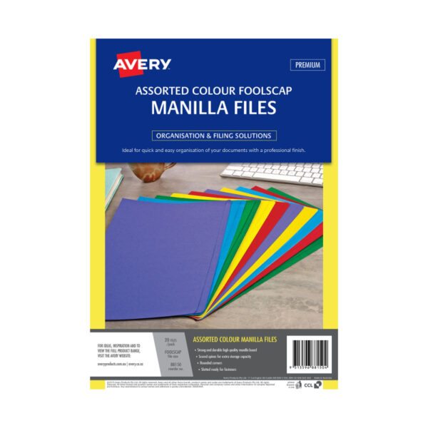 Manilla Folder Assorted FC Pack of 20