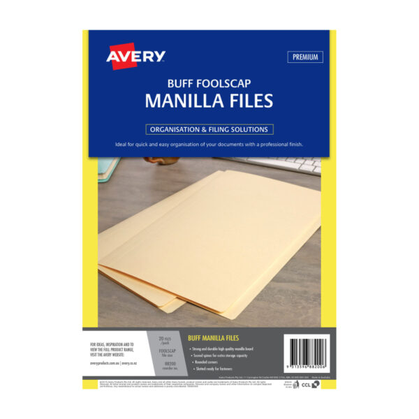 Manilla Folder Buff FC Pack of 20