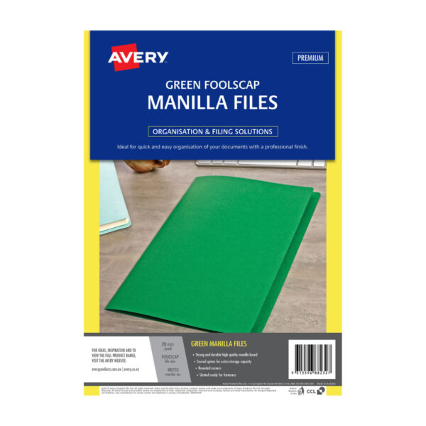 Manilla Folder Grn FC Pack of 20